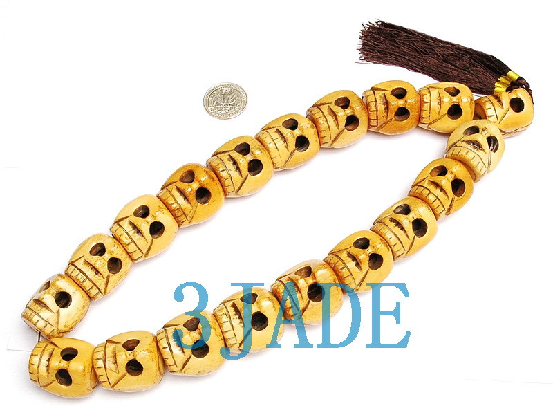 Carved Skull prayer beads
