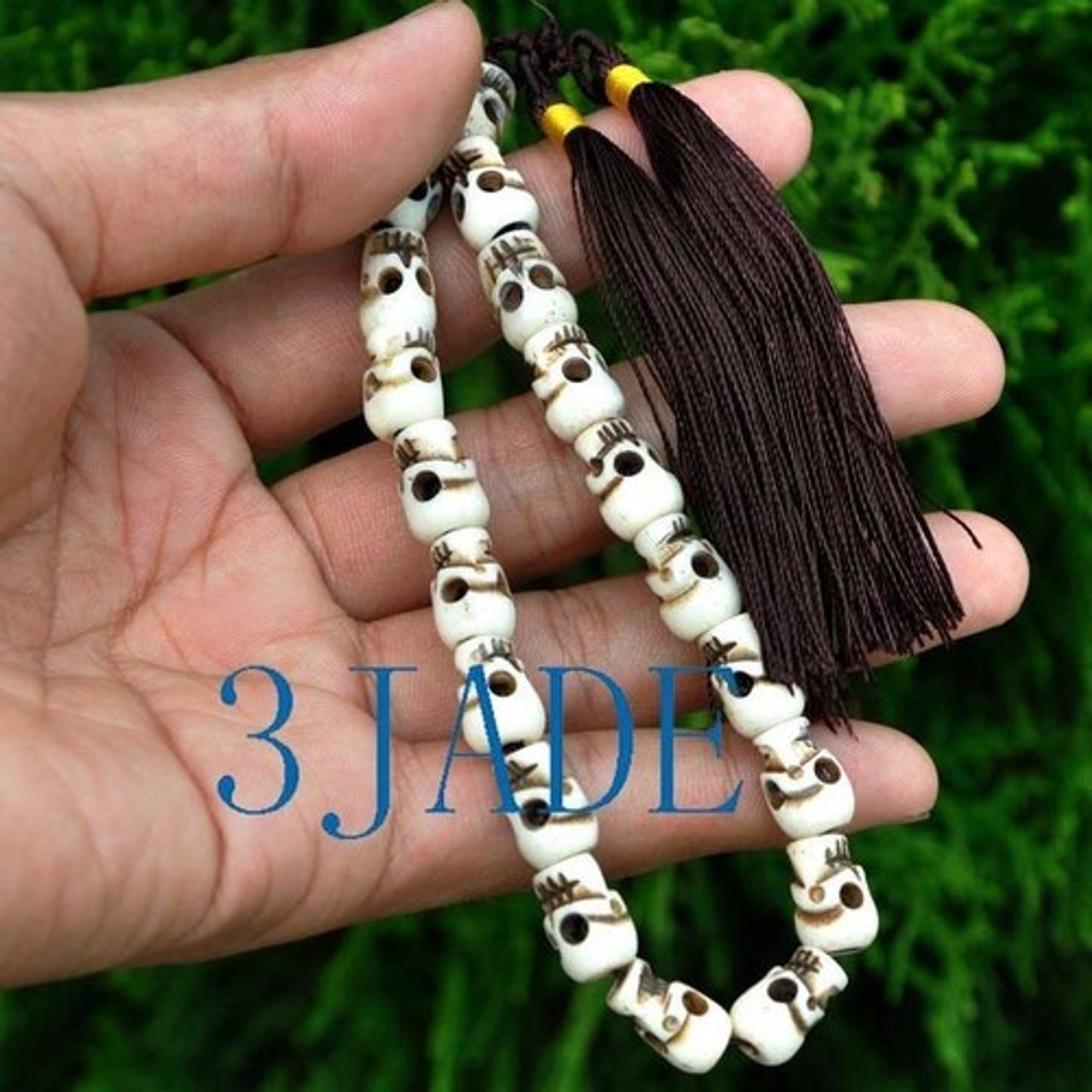 skull buddhist prayer beads