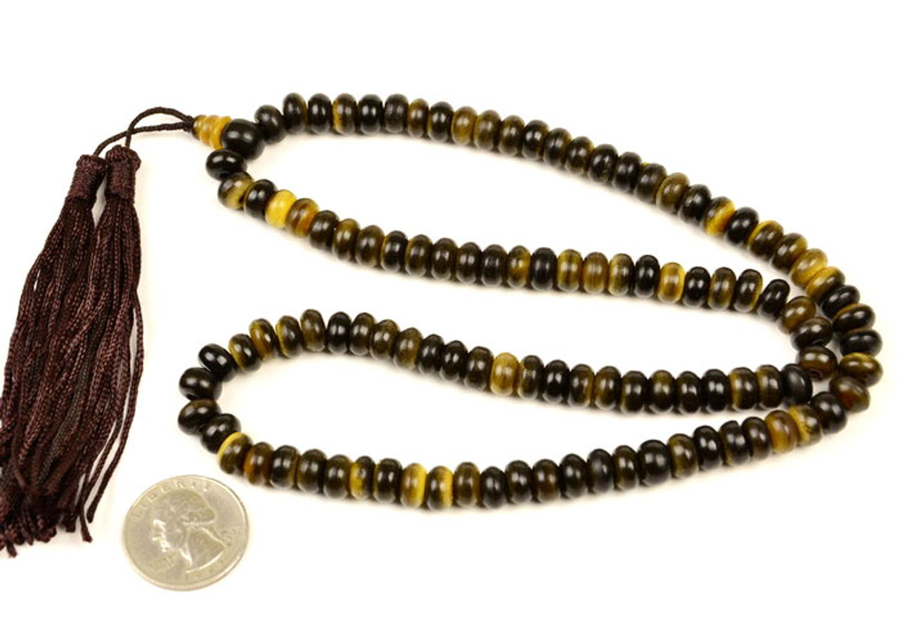 21" Bovine Horn 108 Prayer Beads Meditation Mantra Buddhist Mala