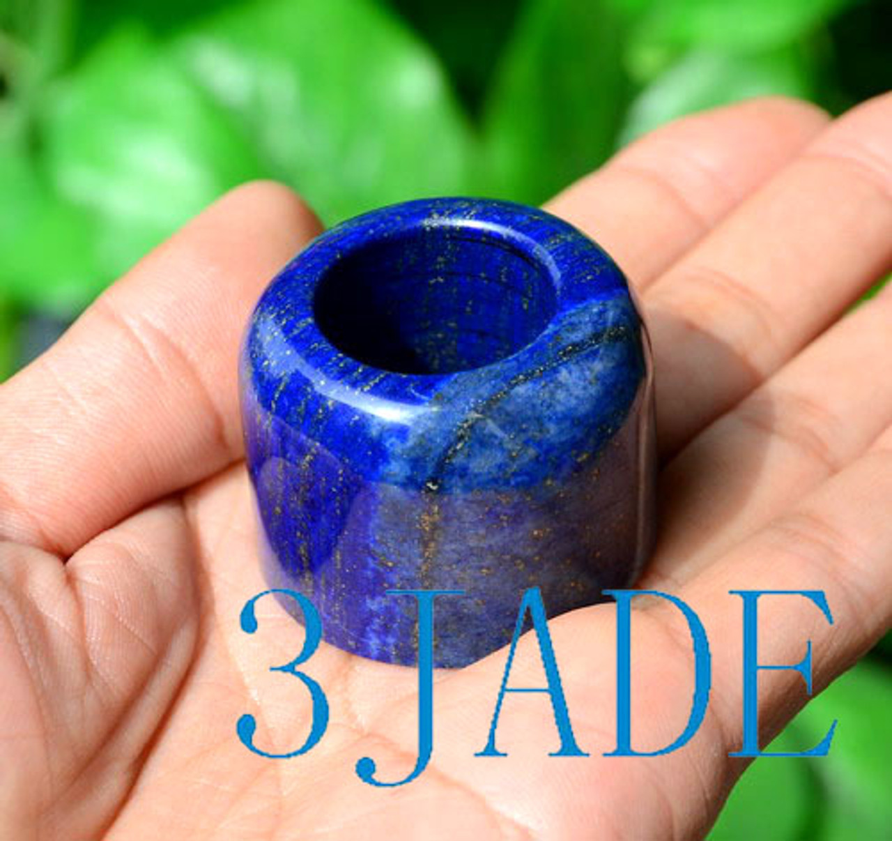 Natural Lapis Lazuli Gemstone Chinese Thumb Ring