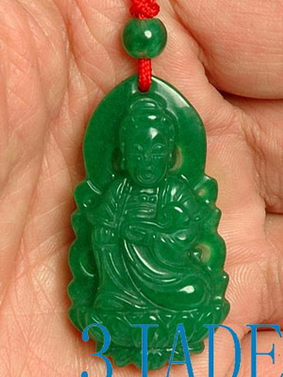 Malaysia jade Kwan-yin pendant