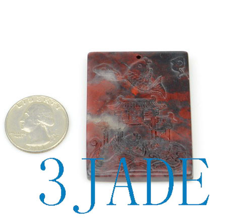 Carp Jumping Over the Dragon Gateway Pendant