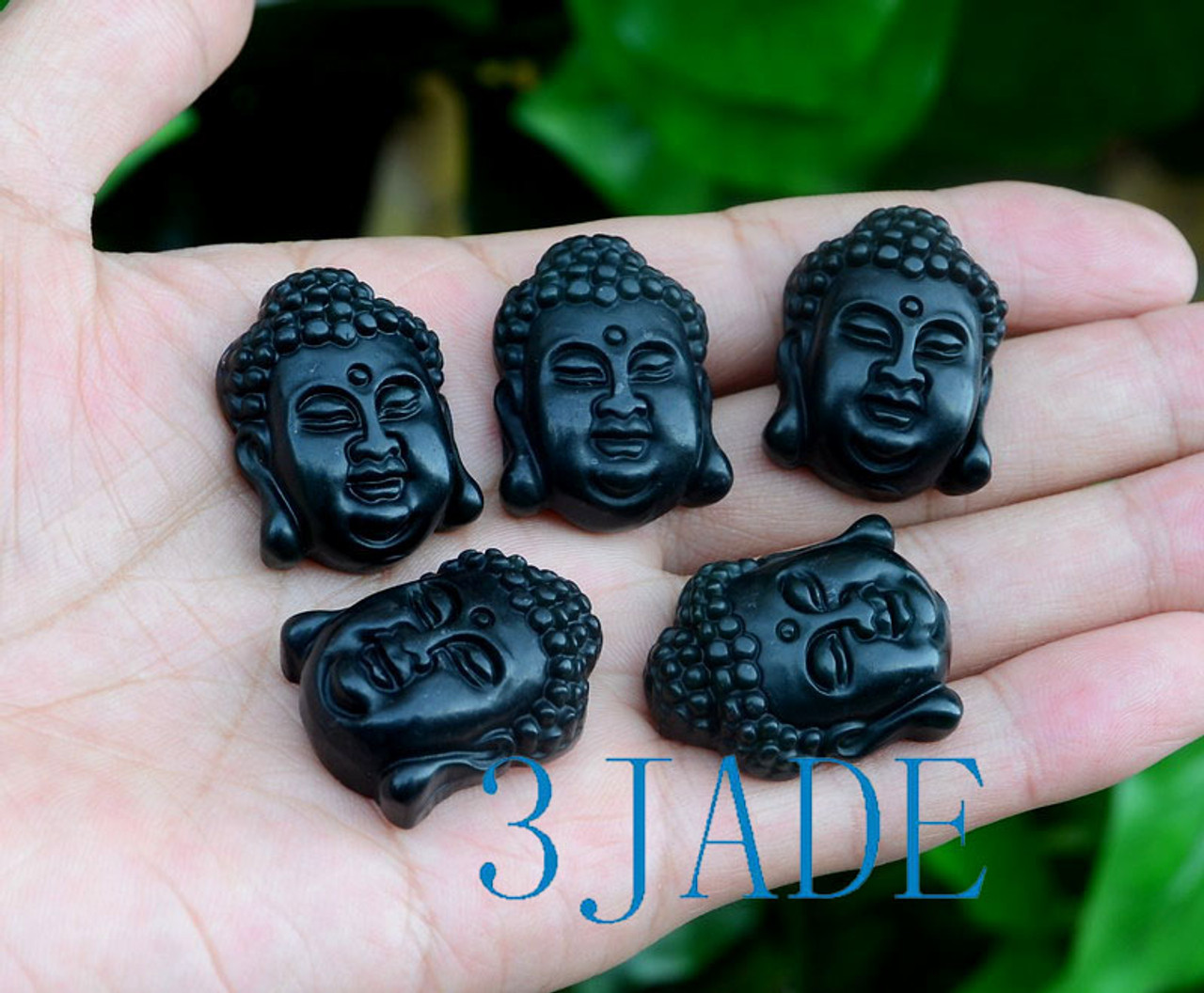 Natural Serpentine / Black Jade Buddha Amulet Pendant Talisman -G008019A