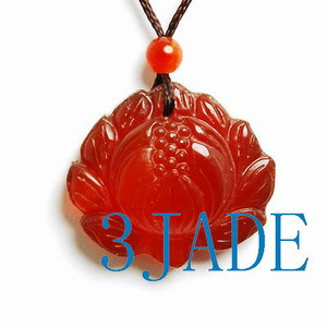 carnelian lotus flower pendant