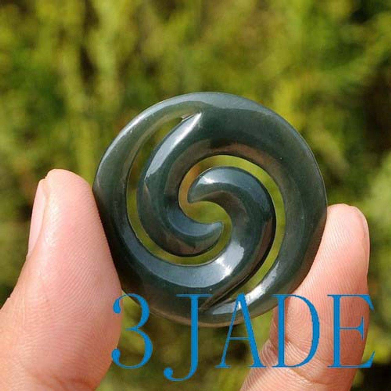 Nephrite Jade Koru Pendant