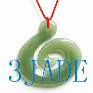 Collier Pendentif Maori En Jade Néphrite Sculptée - Double Koru Rond - Marque 81stgeneration - Neuf