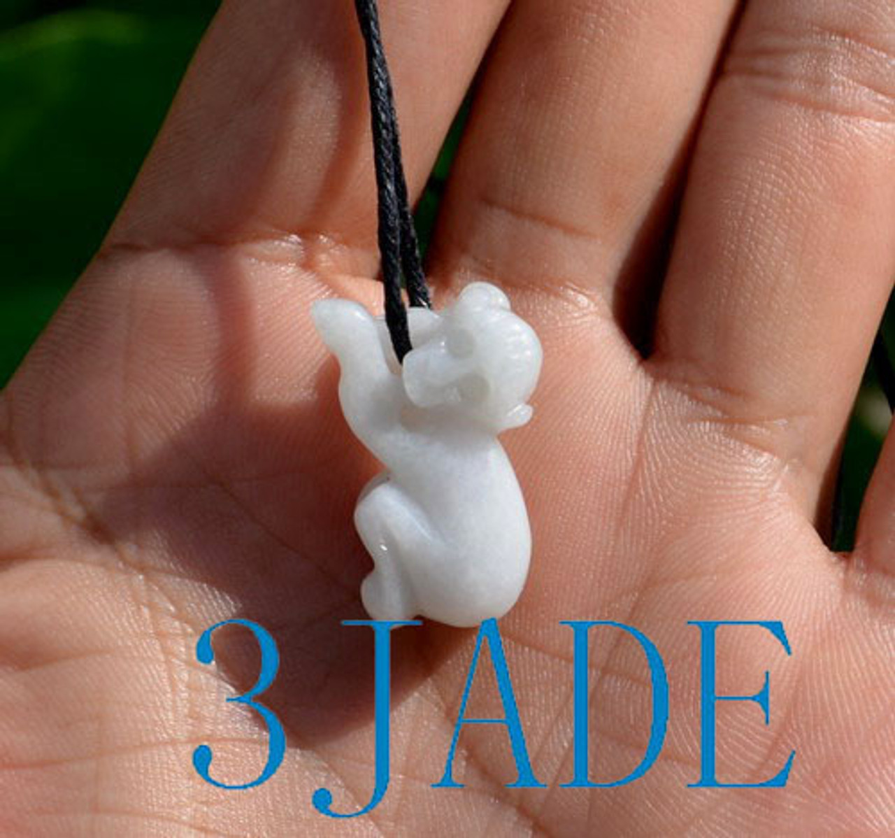 jade monkey pendant