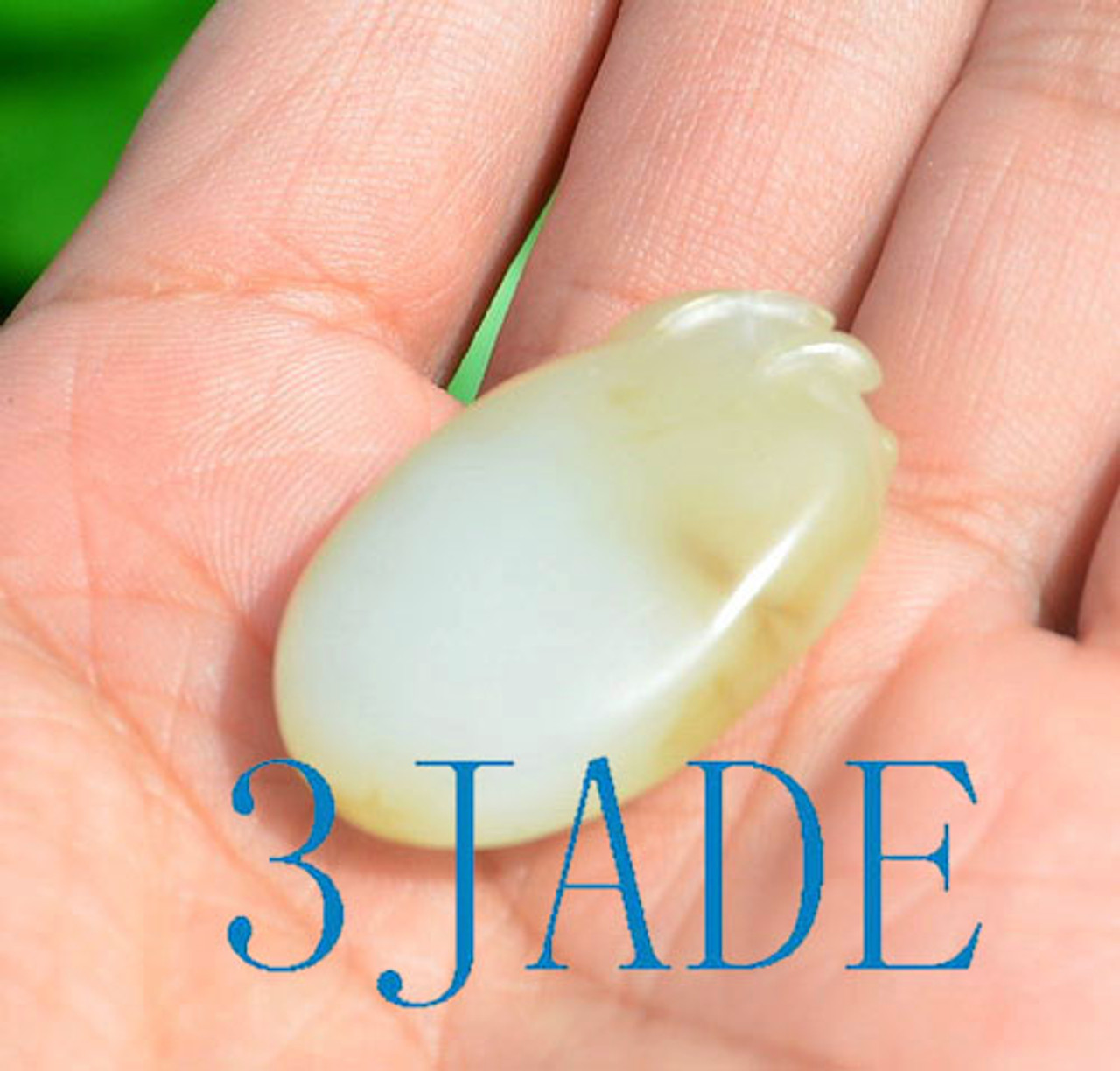 white nephrite jade pendant