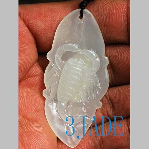 hand-carved jade scorpion