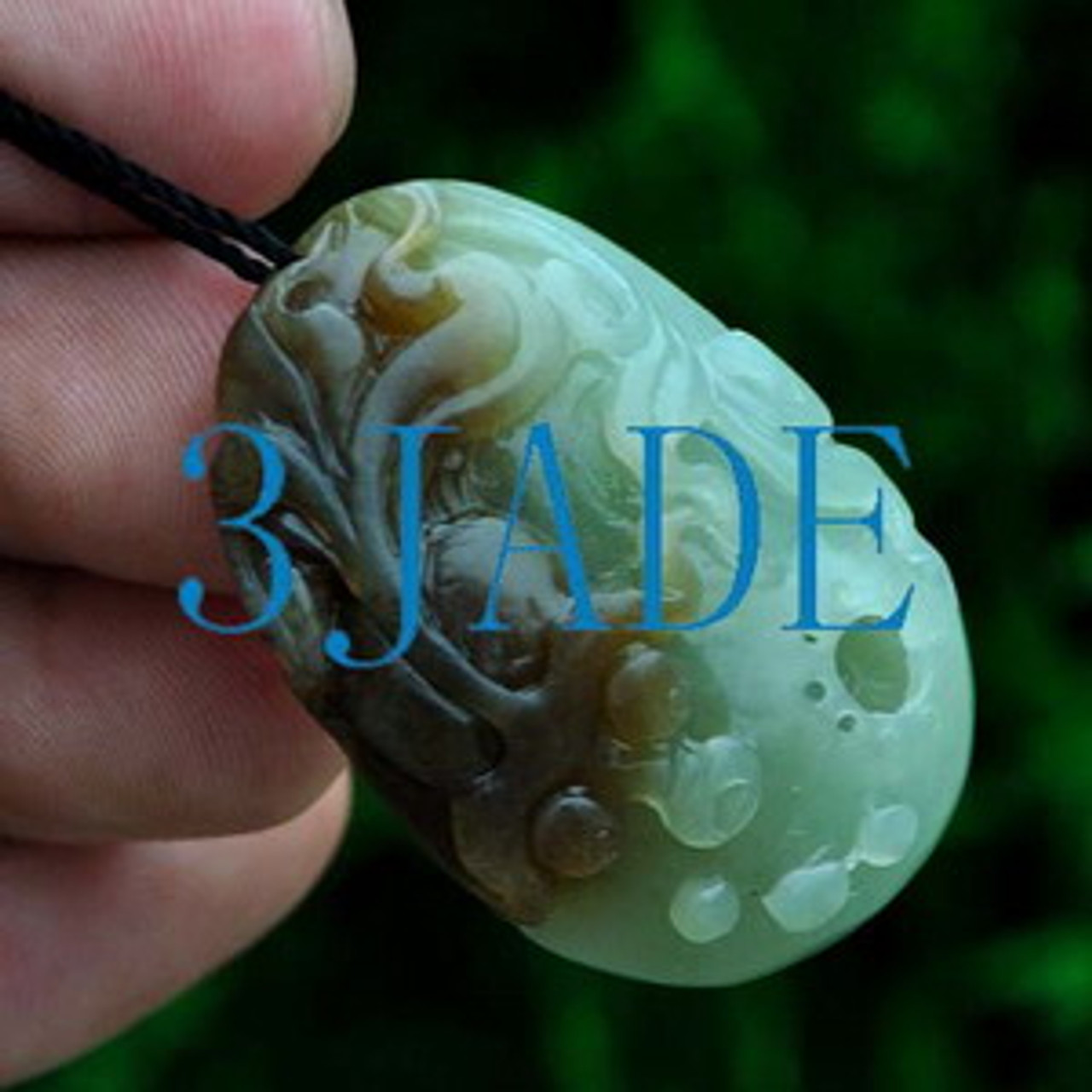 Natural Hetian Nephrite Jade Fish Pendant / Carving, w/ Certificate