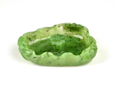 Jade Lotus Leaf Shape Incense Holder