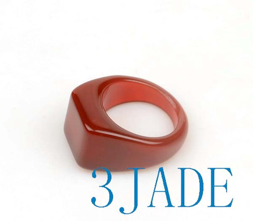 18-19.5mm Carnelian Red Agate Saddle Ring – US Size 8-10, Elegant Gemstone Jewelry