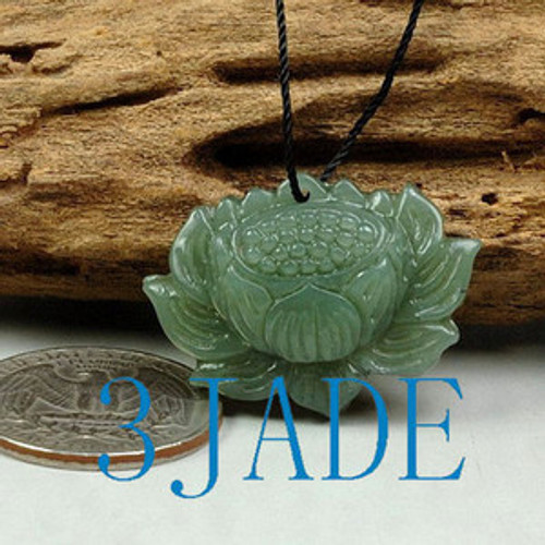 jade lotus pendant