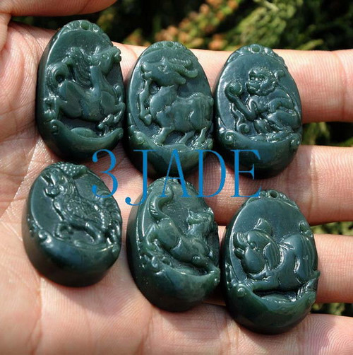 jade zodiac animal necklace