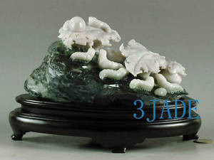 Jade Silkworms Statue