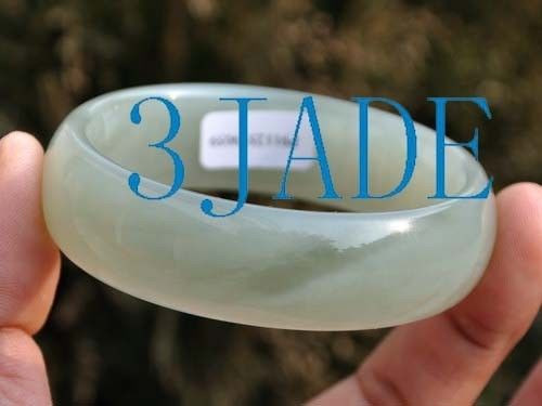 60mm Natural Hetian Nephrite Jade Bangle Bracelet w/ Certificate C004186