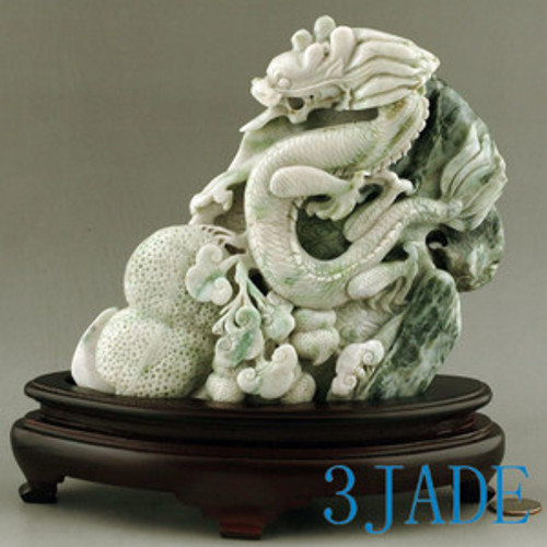 Dushan Jade Dragon Sculpture