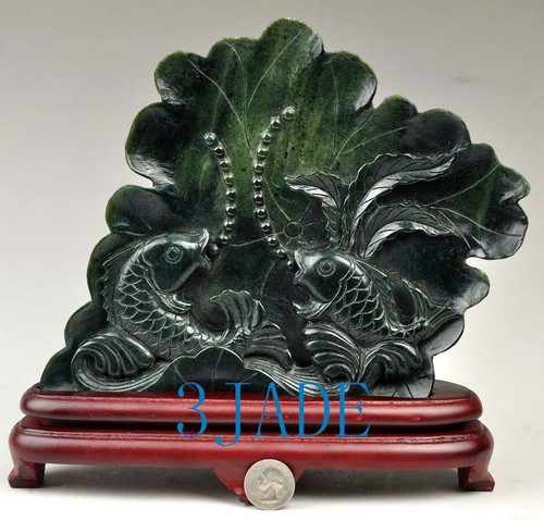 nephrite jade Koi fish