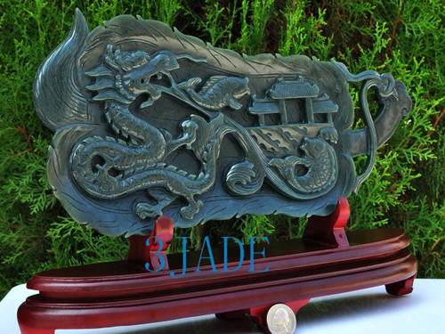 jade traditional palm-leaf fan