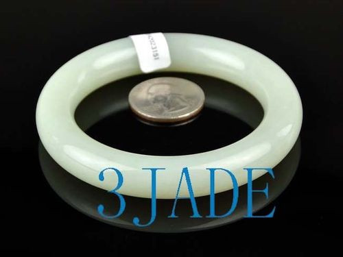 85mm Natural Hetian Nephrite Jade Bangle Bracelet w/ Certificate