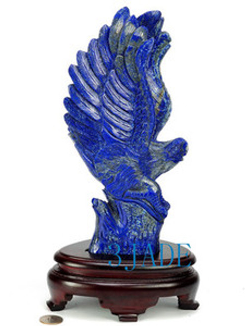 Natural Lapis Lazuli Eagle Carving Statue / Carving / Sculpture