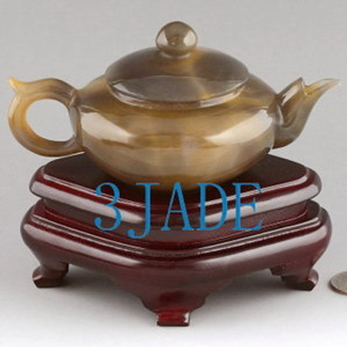 Agate Teapot Statue