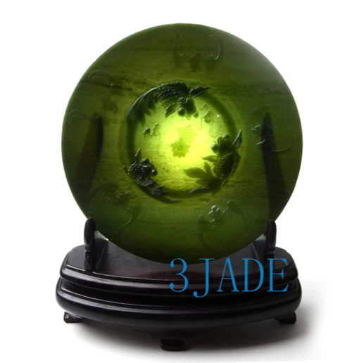 green nephrite jade plate