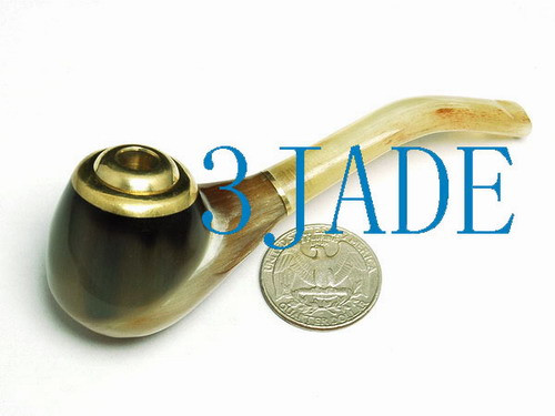 Handmade Horn Tobacco Pipe / Cigarette Holder