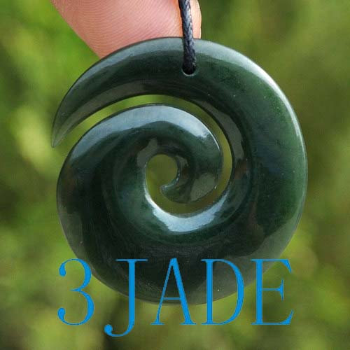 green jade koru pendant