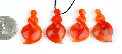 carnelian twist pendant