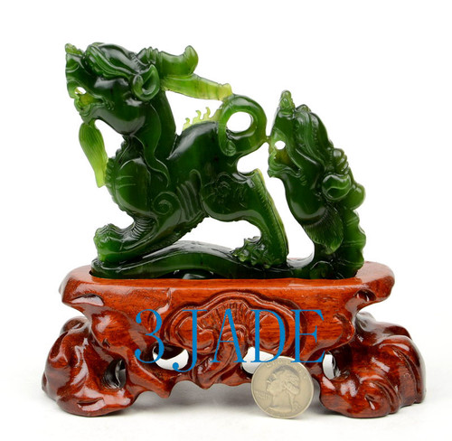 green jade Pixiu statue