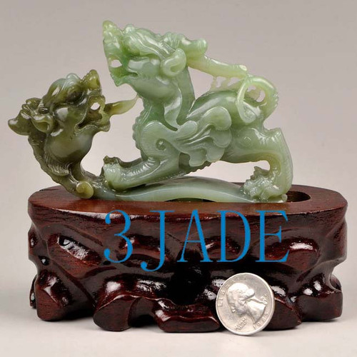 green jade Pixiu statue