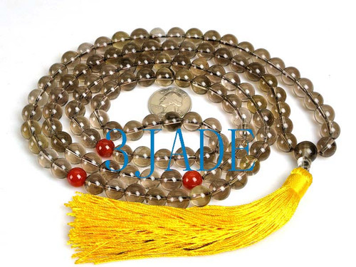 46" Smoky Quartz Prayer Beads