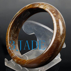 Natural Petrified Wood Chalcedony Bangle Bracelet