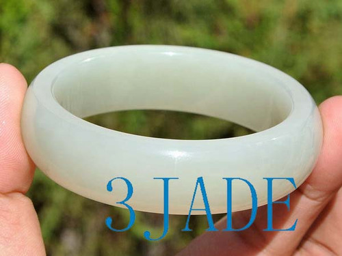 58mm Hetian White Jade Bangle