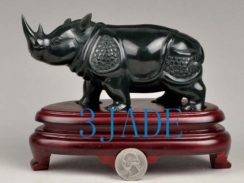 jade rhino statue