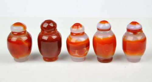 Carnelian Red Agate Snuff Bottles