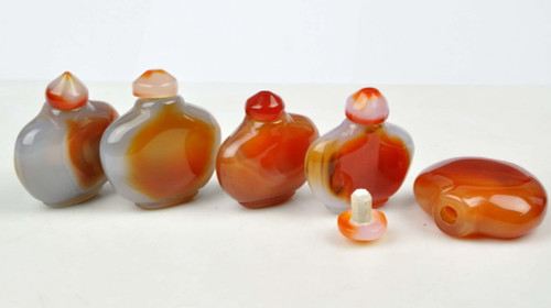Carnelian Red Agate Snuff Bottles
