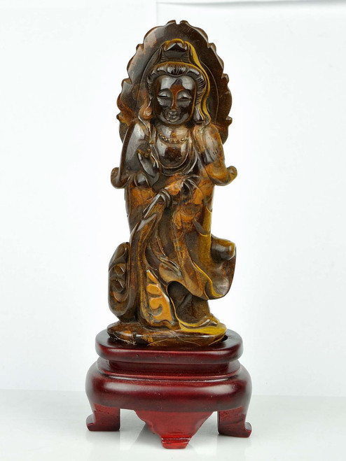 tiger's eye Kwan yin / Guanyin statue