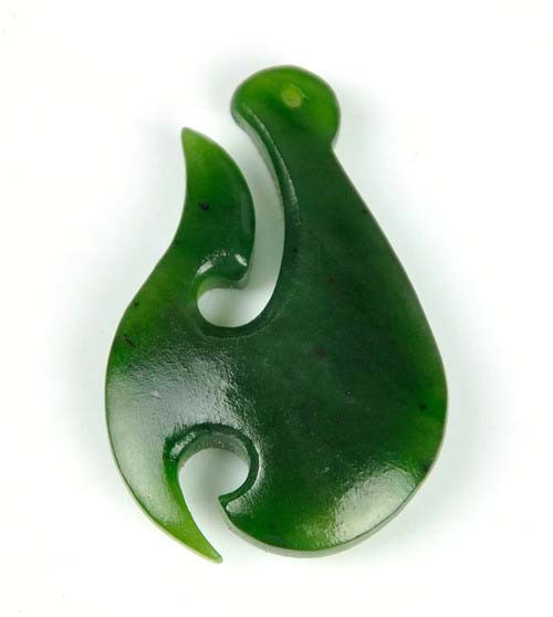 Green Jade Fish Hook 