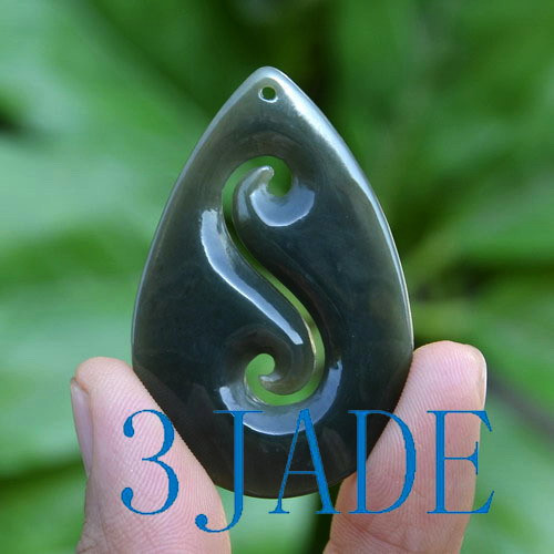 jade double koru pendant