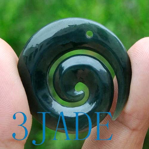 jade spiral pendant
