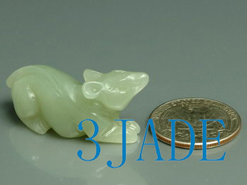 nephrite jade mouse figurine