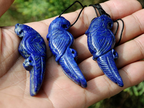 Lapis Lazuli Parrot Bird figurine