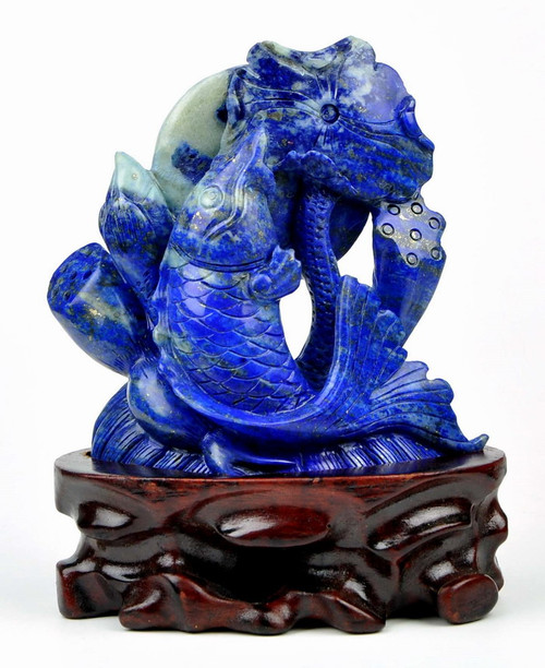 Lapis Lazuli fish Statue