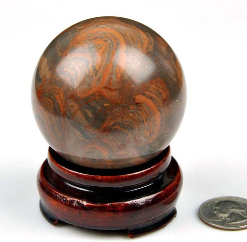 Striped Red Marble Ball