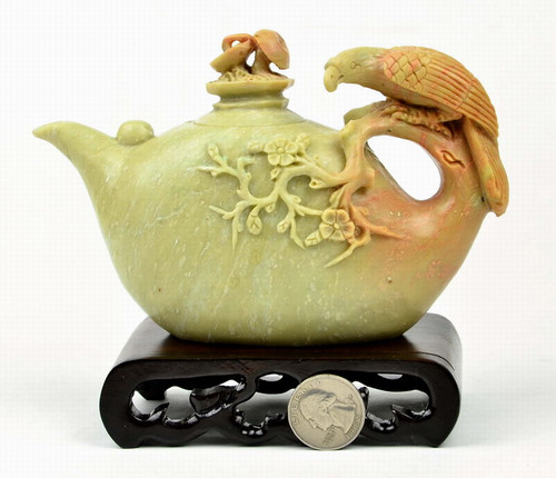 ShouShan Stone Bird Flower Teapot