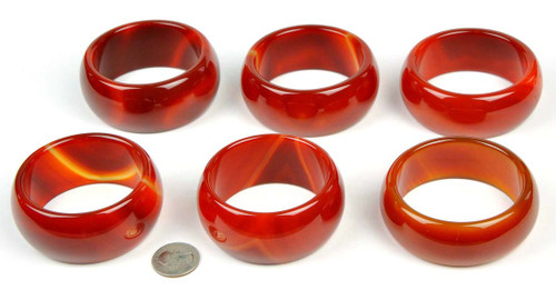 Carnelian / Red Agate Wide Bangle Bracelet  wholesale