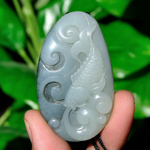jade Koi fish pendant