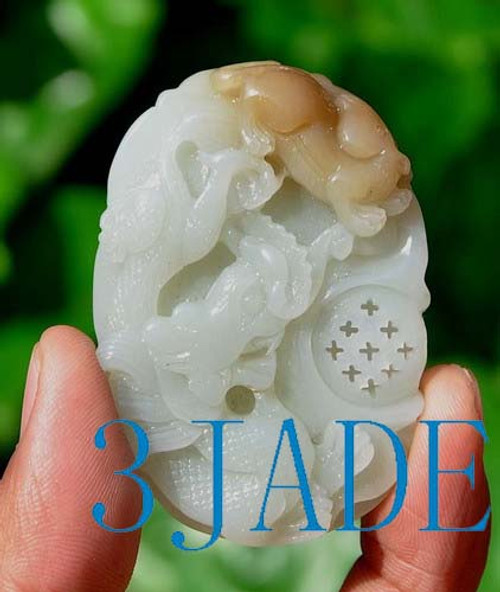 Jade dragon pendant